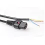 ACT Stromkabel C13 IEC Lock offenes Ende schwarz 2 m PC1025 230 V 10 A