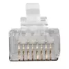 ACT RJ45 (8P/8C) CAT6A geschirmter modularer Steckverbinder für Rundkabel mit massiven oder Litzenleitern