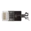 ACT RJ45 (8P/8C) CAT6A geschirmter modularer Steckverbinder für Rundkabel mit massiven oder Litzenleitern