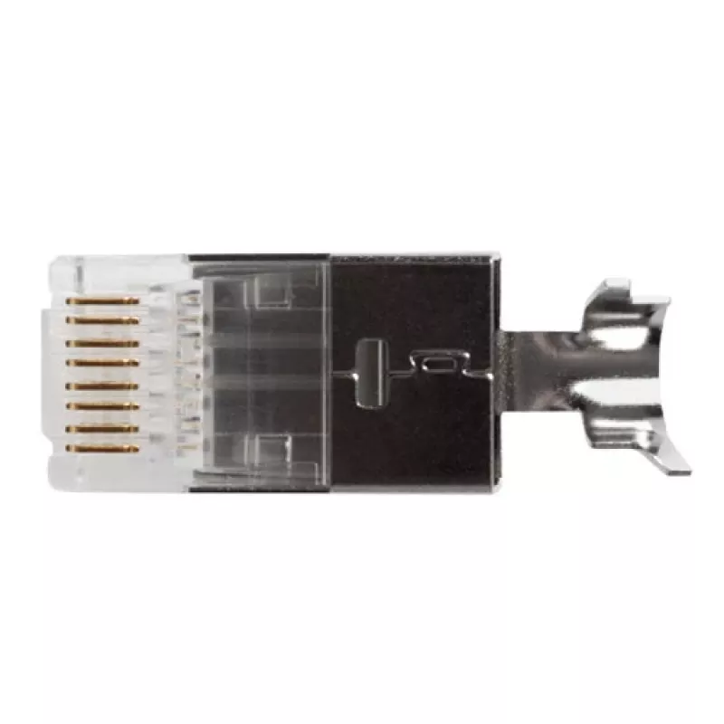 ACT RJ45 (8P/8C) CAT6A geschirmter modularer Steckverbinder für Rundkabel mit massiven oder Litzenleitern
