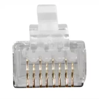 ACT RJ45 (8P/8C) CAT6A geschirmter modularer Steckverbinder für Rundkabel mit massiven oder Litzenleitern