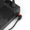 ACT Stromkabel CEE 7/7 Stecker (gewinkelt) – C13 IEC Lock (aufwärts gewinkelt) schwarz 2 m, EL452S
