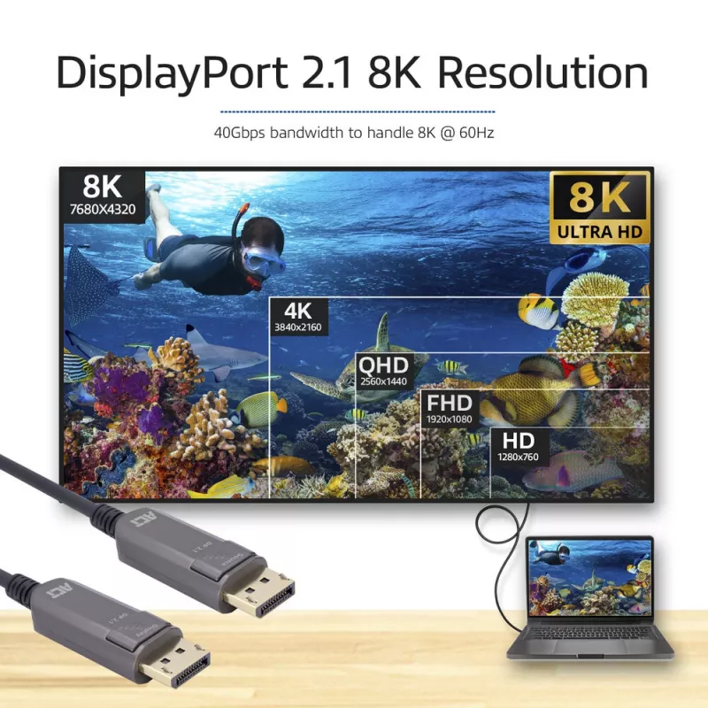 ACT AK4172 DisplayPort-Kabel 20 m Schwarz