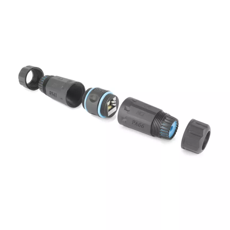 ACT Geschirmter CAT6A Outdoor IP68 RJ45 Kupplung SD6522, Cat6A Geschirmte Ethernet Inline-Kupplung