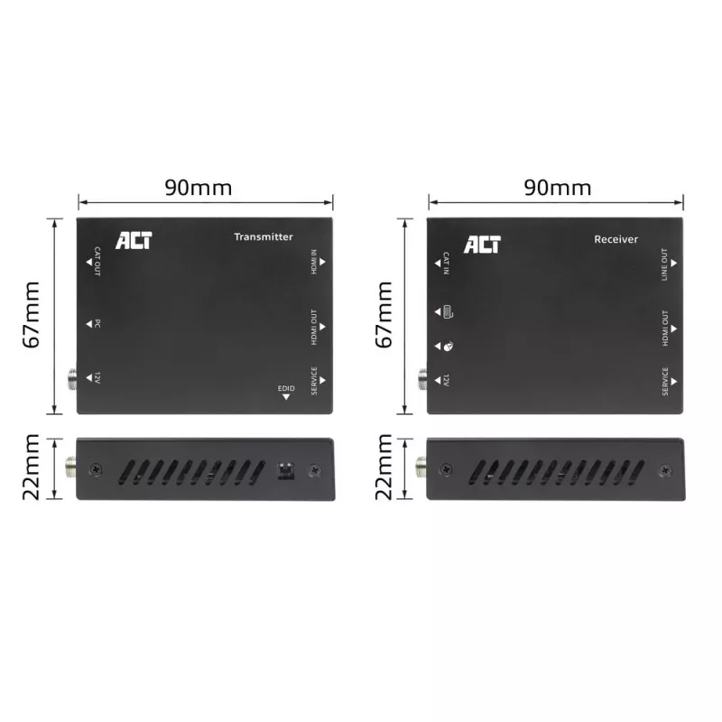 ACT 4K HDMI 2.0 KVM-Extender-Set über CAT6A bis zu 70 Meter