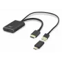 ACT HDMI auf USB Type-C Buchse Adapter, 4K@60Hz. Kabellänge: 0,25 m, Anschluss 1: USB Type-C, Anschluss 2: HDMI + USB. Menge pro Packung: 1 Stück