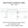 ACT Blau 20 Meter S/FTP CAT6A B2ca PoE++ 100W solides vorkonfektioniertes Installationskabel, RJ45 Stecker – Stecker