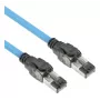 ACT Blue 40 Meter S/FTP CAT6A B2ca PoE++ 100W solides vorkonfektioniertes Installationskabel, RJ45 Stecker – Stecker