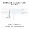 ACT Blue 40 Meter S/FTP CAT6A B2ca PoE++ 100W solides vorkonfektioniertes Installationskabel, RJ45 Stecker – Stecker