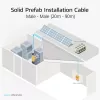 ACT Blau 55 Meter S/FTP CAT6A B2ca PoE++ 100W Massiv-Vorkonfektioniertes Installationskabel, RJ45 Stecker – Stecker