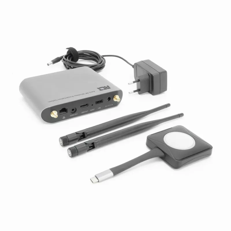 ACT Aero 4K Wireless Presentation System, Desktop, Schwarz, Grau, 3840 x 2160, 2160p, USB Typ-C, USB