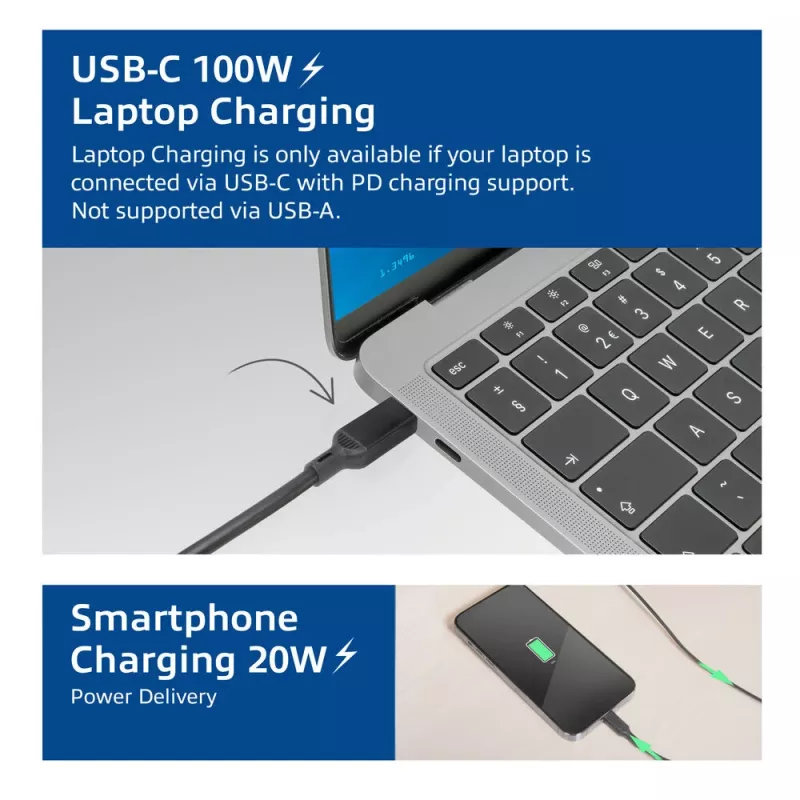 ACT Universal USB-C Dockingstation 4K, für 3 HDMI/DisplayPort Monitore, DisplayLink