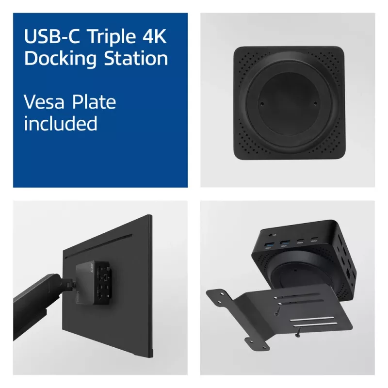 ACT Universal USB-C Dockingstation 4K, für 3 HDMI/DisplayPort Monitore, DisplayLink