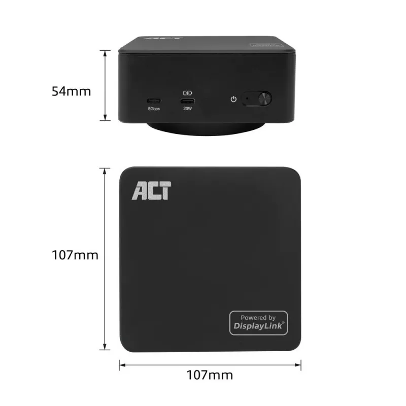 ACT Universal USB-C Dockingstation 4K, für 3 HDMI/DisplayPort Monitore, DisplayLink