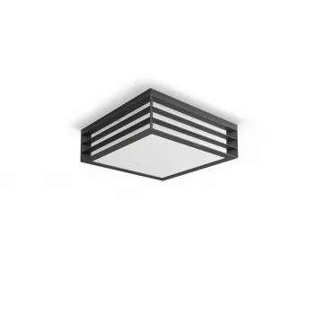 Philips myGarden Moonshine Deckenleuchte 28W E27 ohne Leuchtmittel, Außenwandleuchte, Anthrazit, Aluminium, Kunststoff, IP44, Garten, Terrasse, II