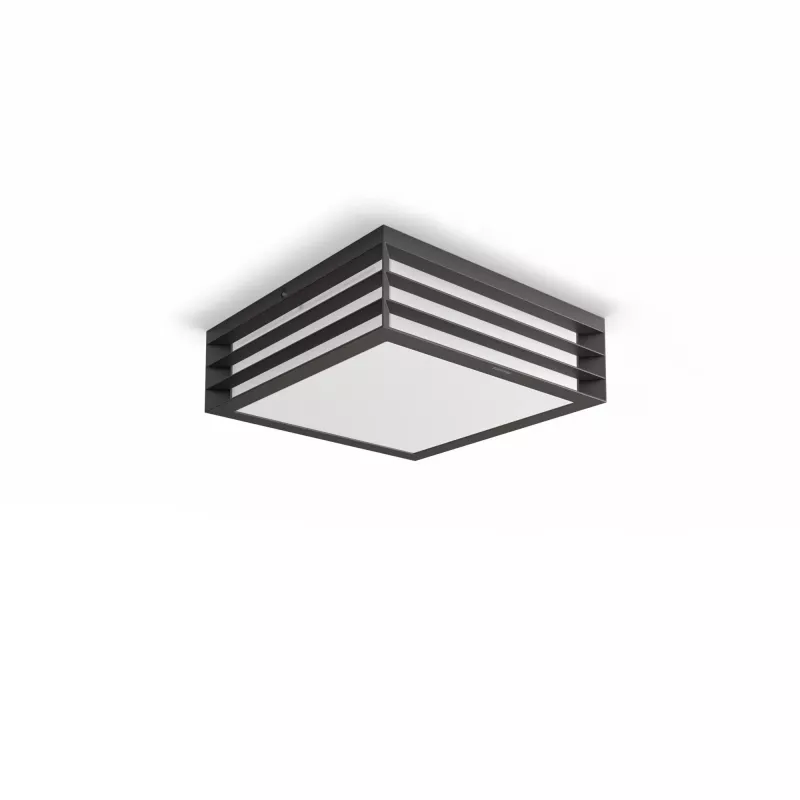 Philips myGarden Moonshine Deckenleuchte 28W E27 ohne Leuchtmittel, Außenwandleuchte, Anthrazit, Aluminium, Kunststoff, IP44, Garten, Terrasse, II