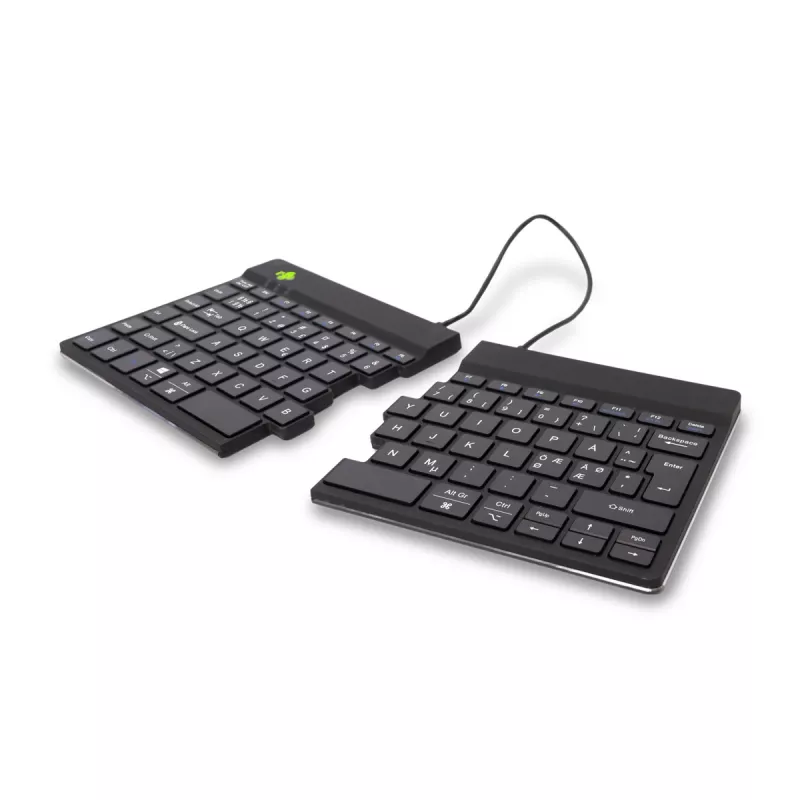 R-Go Tools Ergonomische Tastatur R-Go Split Break mit Pausensoftware, ergonomische geteilte Tastatur, QWERTY (NORDISCH), Bluetooth, schwarz