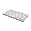 R-Go Tools Ergonomische Tastatur R-Go Compact Break, kompakte Tastatur mit Pausensoftware, QWERTZ (CH), Bluetooth, Weiß