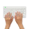R-Go Tools Ergonomische Tastatur R-Go Compact Break, kompakte Tastatur mit Pausensoftware, QWERTZ (CH), Bluetooth, Weiß