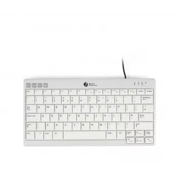 BakkerElkhuizen UltraBoard 950 V2 UK Qwerty, Kabelgebunden, USB, Scissor-Tastenschalter, QWERTY, Dunkelgrau, Hellgrau