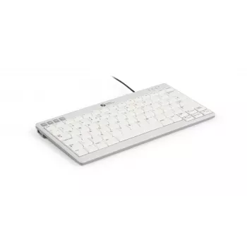 BakkerElkhuizen UltraBoard 950 V2 UK Qwerty, Kabelgebunden, USB, Scissor-Tastenschalter, QWERTY, Dunkelgrau, Hellgrau