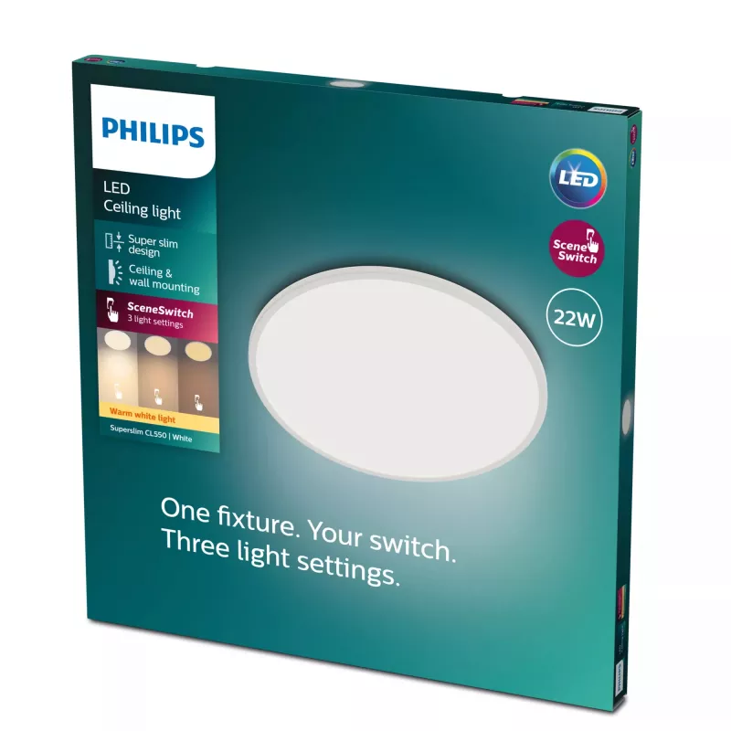 Deckenleuchte Philips Functional Super schlank 22 W Weiß Rund LED