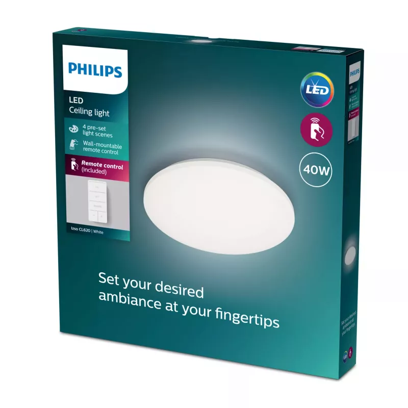 Philips Functional Izso Deckenleuchte 40 W, LED, 4300 lm, IP20, Weiß