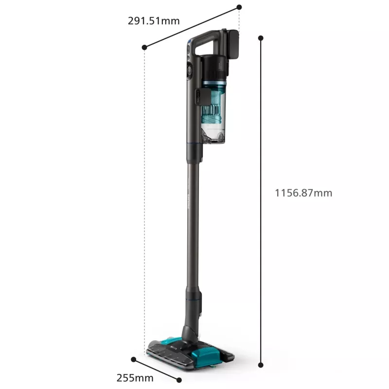 2-in-1-Stabstaubsauger Philips XC8155/01 — batteriebetriebener Trocken- und Nassreiniger ohne Beutel, 25,2 V, 0,6 l Staubbehälter, blau