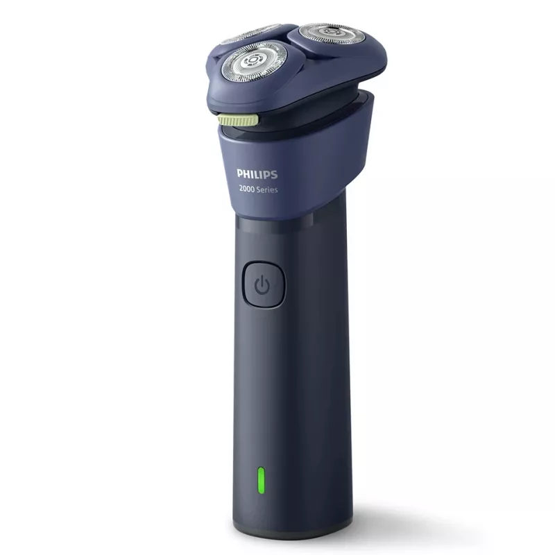 Rotationsrasierer Philips 2000 Series S2885/00 – 3‑Kopf, NiMH‑Akku, Nass‑ & Trockenrasur, blau