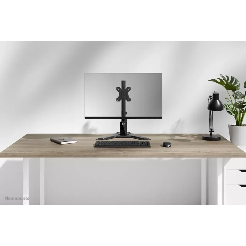 Neomounts DS45-600BL1 einzelner Monitorständer für 10–32 Zoll Bildschirme, VESA 75x75–100x100, max. 9 kg, freistehend, schwarz