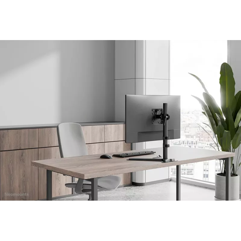 Neomounts DS45-600BL1 einzelner Monitorständer für 10–32 Zoll Bildschirme, VESA 75x75–100x100, max. 9 kg, freistehend, schwarz