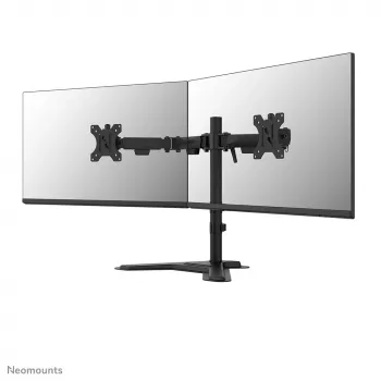 Doppelmonitorständer Neomounts DS45-600BL2 für 10–32 Zoll Bildschirme, unterstützt 2 Displays, max. 6 kg, VESA 75x75–100x100, freistehend, schwarz