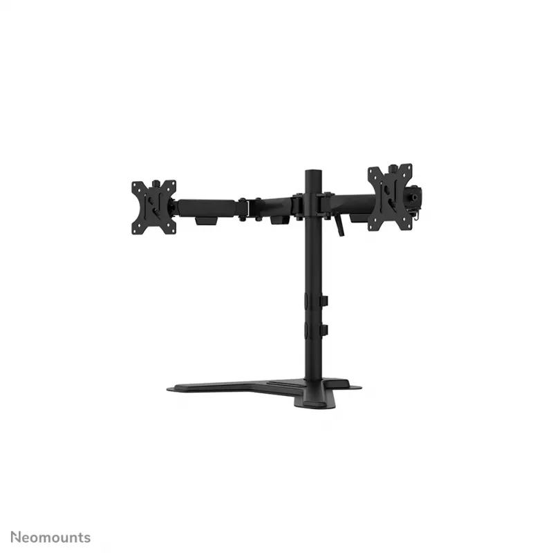 Doppelmonitorständer Neomounts DS45-600BL2 für 10–32 Zoll Bildschirme, unterstützt 2 Displays, max. 6 kg, VESA 75x75–100x100, freistehend, schwarz