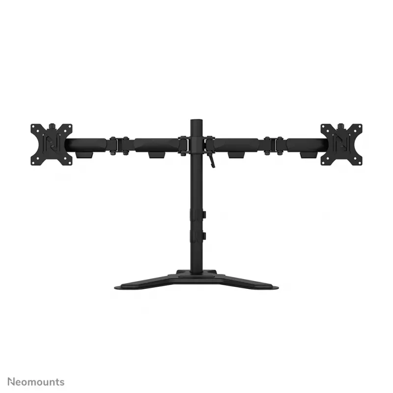 Doppelmonitorständer Neomounts DS45-600BL2 für 10–32 Zoll Bildschirme, unterstützt 2 Displays, max. 6 kg, VESA 75x75–100x100, freistehend, schwarz