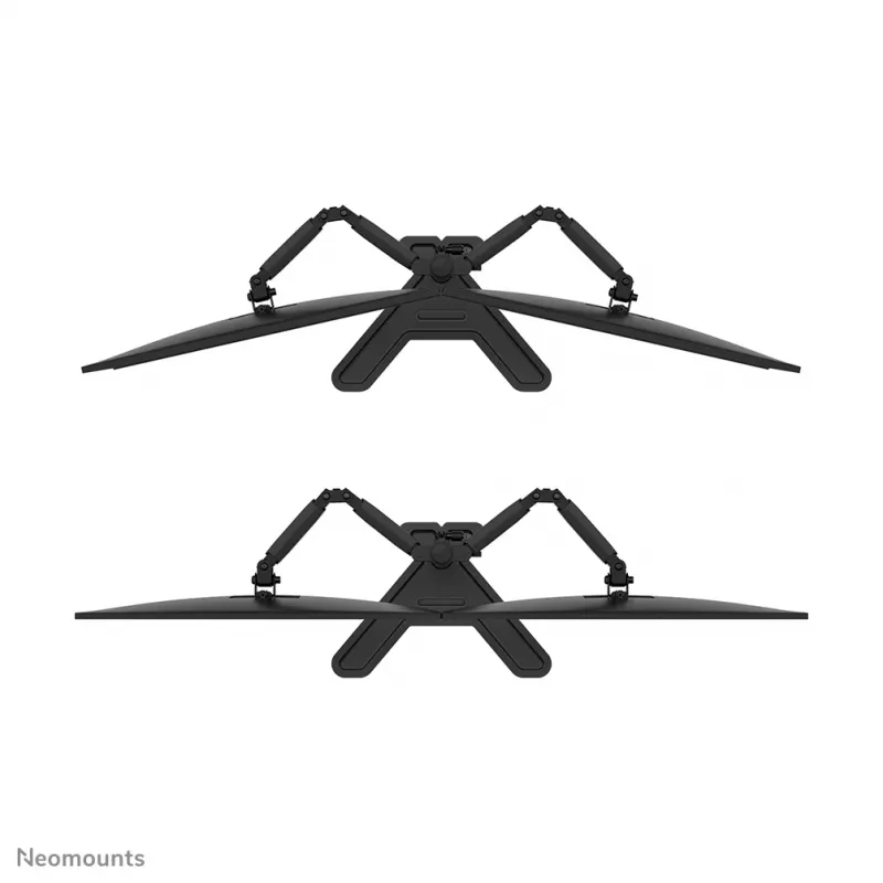 Doppelmonitorständer Neomounts DS45-600BL2 für 10–32 Zoll Bildschirme, unterstützt 2 Displays, max. 6 kg, VESA 75x75–100x100, freistehend, schwarz
