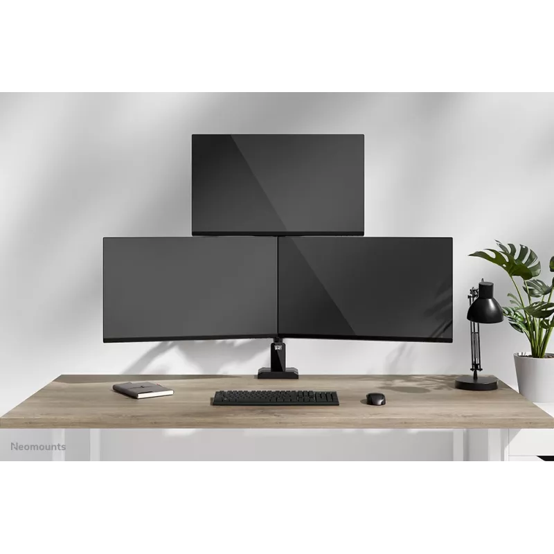 Neomounts DS60-600BL2-1 Dreifach-Monitorarm 25,4–81,3 cm (10–32 Zoll), Tischklemme/Tischdurchführung, 9 kg, 25.4 cm (10 Zoll), 81.3 cm (32 Zoll), 100 x 100 mm, Schwarz