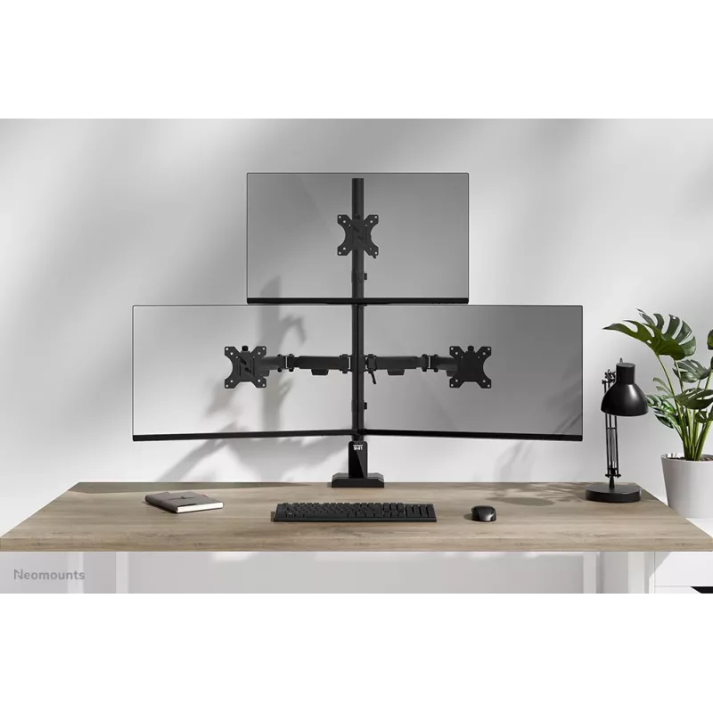 Neomounts DS60-600BL2-1 Dreifach-Monitorarm 25,4–81,3 cm (10–32 Zoll), Tischklemme/Tischdurchführung, 9 kg, 25.4 cm (10 Zoll), 81.3 cm (32 Zoll), 100 x 100 mm, Schwarz