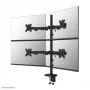 Vierfach-Monitorarm Neomounts DS60-600BL2-2 für 10–32-Zoll-Bildschirme, VESA 75x75–100x100, max. Tragkraft 8 kg, Klemme/Tischdurchführung, schwarz
