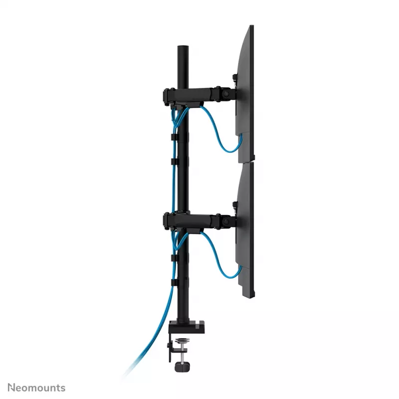 Vierfach-Monitorarm Neomounts DS60-600BL2-2 für 10–32-Zoll-Bildschirme, VESA 75x75–100x100, max. Tragkraft 8 kg, Klemme/Tischdurchführung, schwarz