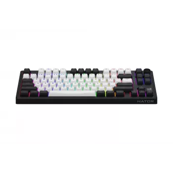 HATOR Skyfall 80 MAG ULTIMA 8K kabellose Tastatur Gaming USB + RF Wireless + Bluetooth QWERTY US English Schwarz, Weiß