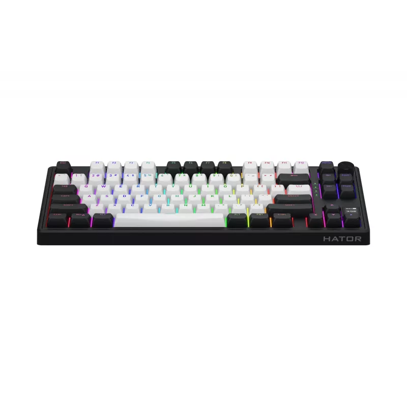 HATOR Skyfall 80 MAG ULTIMA 8K kabellose Tastatur Gaming USB + RF Wireless + Bluetooth QWERTY US English Schwarz, Weiß
