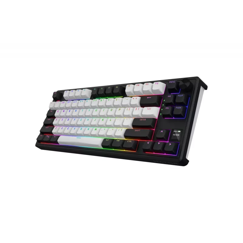 HATOR Skyfall 80 MAG ULTIMA 8K kabellose Tastatur Gaming USB + RF Wireless + Bluetooth QWERTY US English Schwarz, Weiß