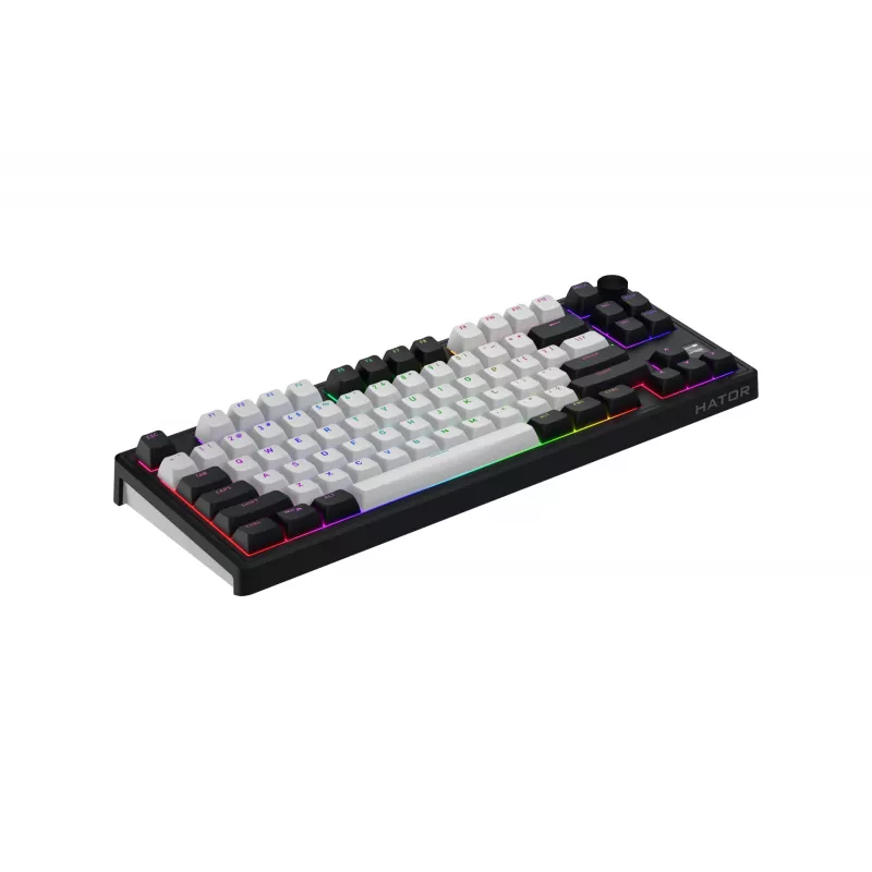 HATOR Skyfall 80 MAG ULTIMA 8K kabellose Tastatur Gaming USB + RF Wireless + Bluetooth QWERTY US English Schwarz, Weiß