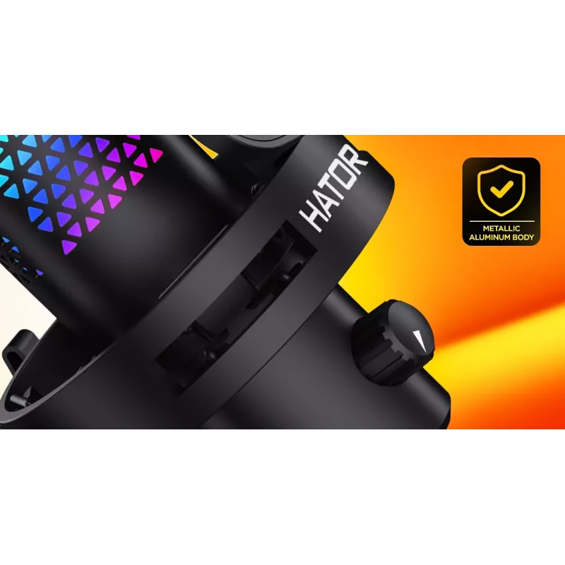 HATOR Dreamcast X, Schwarz, Podcast-Mikrofon, -32 dB, 20 - 16000 Hz, 16 Bit, 96 kHz, 70 dB