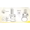 HATOR Dreamcast X, Schwarz, Podcast-Mikrofon, -32 dB, 20 - 16000 Hz, 16 Bit, 96 kHz, 70 dB