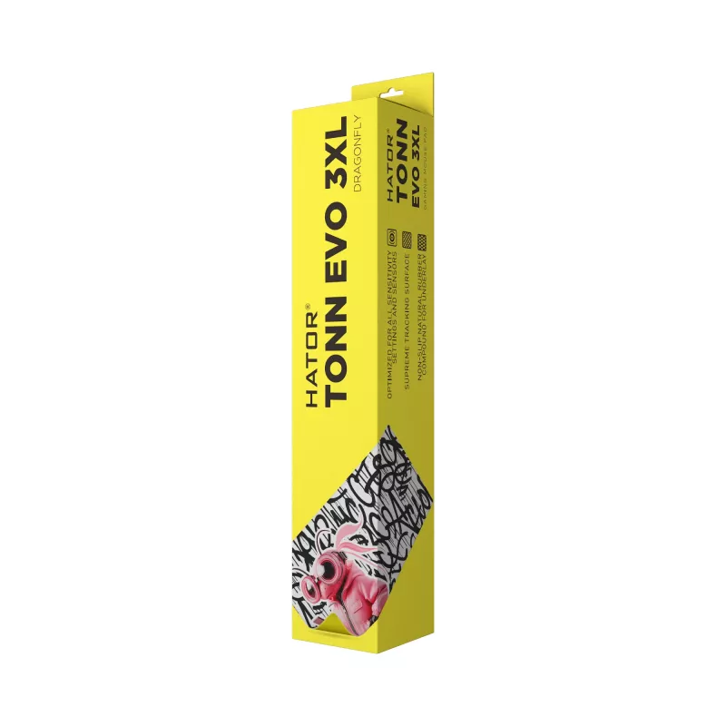 HATOR Tonn EVO 3XL Dragonfly Gaming-Mauspad, Gummi, Mehrfarbig
