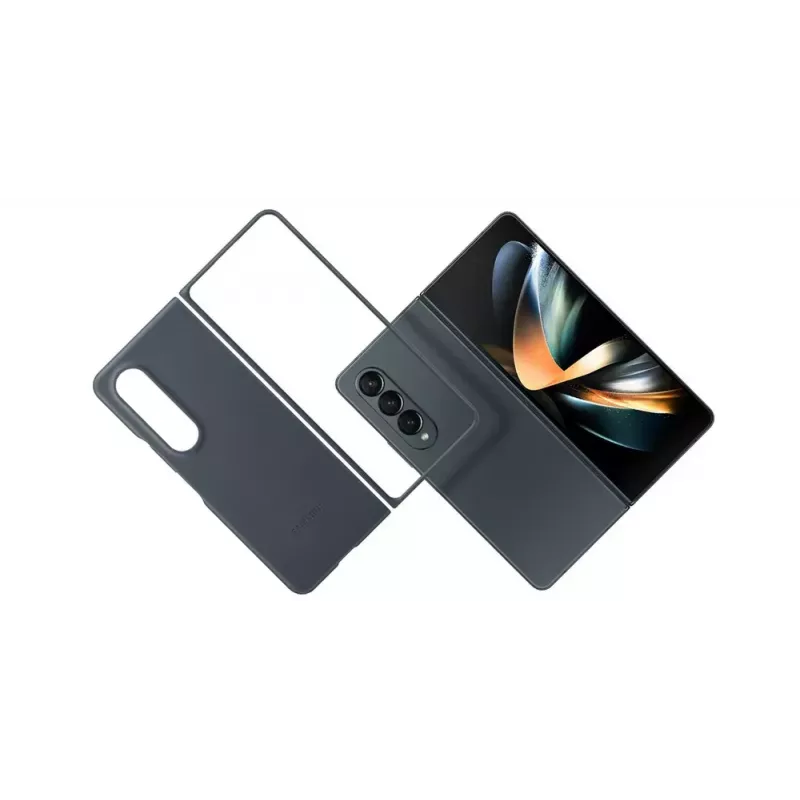 Handyhülle Abdeckung Samsung Galaxy Z Fold4 EF-VF936LBEGWW Leder Schwarz