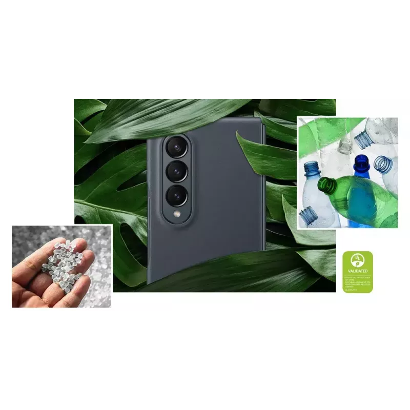 Handyhülle Abdeckung Samsung Galaxy Z Fold4 EF-VF936LBEGWW Leder Schwarz