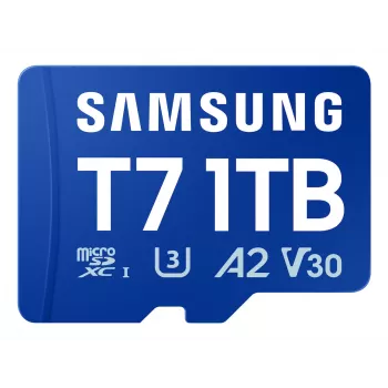 Samsung T7 microSD-Karte, 1 TB, MicroSDXC, UHS-I, 170 MB/s, Klasse 3 (U3), V30