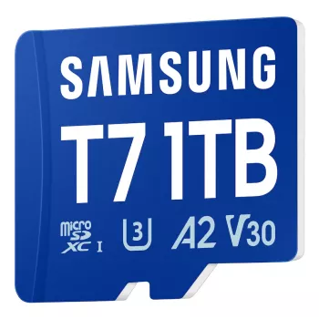 Samsung T7 microSD-Karte, 1 TB, MicroSDXC, UHS-I, 170 MB/s, Klasse 3 (U3), V30